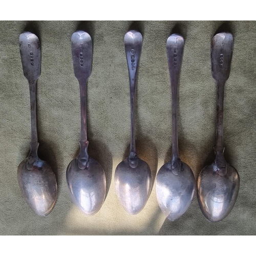 465 - Three Georgian London Silver Spoons, Mary Chawner from 1762 along with two other Georgian Spoons, 36... 