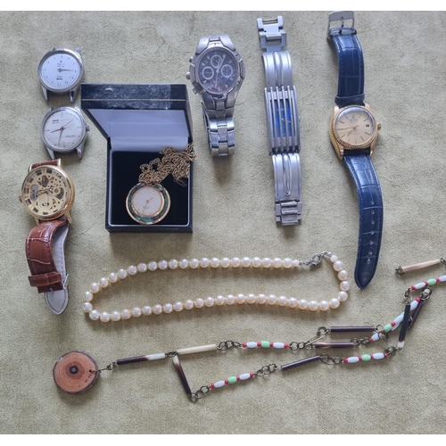 453H - A quantity of Watches and a large quantity of costume Jewellery.