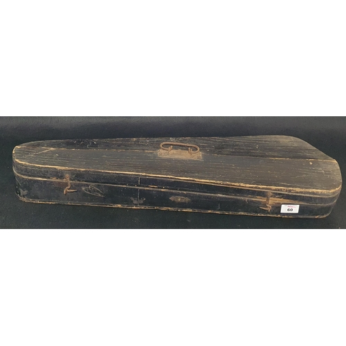 60 - A Wooden 19th Century Violin Case.
Length 70 cm approx.