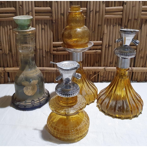 62 - A Group of Eastern Style Bongs and part Shisha pipes and Glass ware. Tallest 36 cm approx.