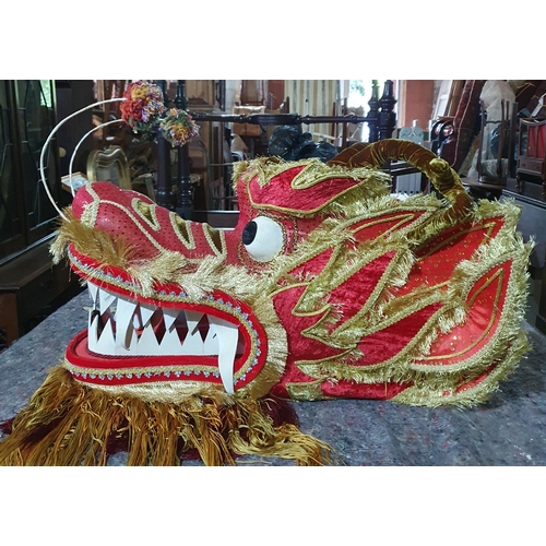 67 - A Large costume Prop Dragon Head and Tail .
Length 70 cm approx.