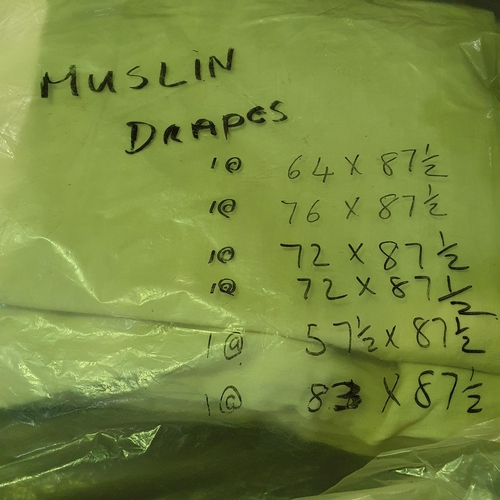 91 - A large quantity  of Muslin and Voile Drapes.