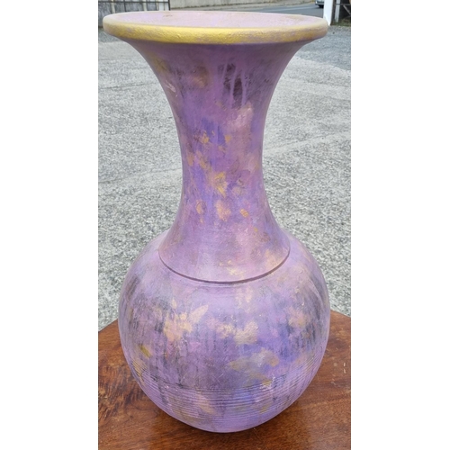 516 - A large hand painted Vase. H 70 cm approx.