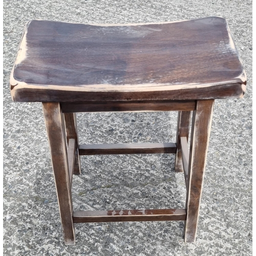 520 - A rustic timber Stool. 44 x 22 x H 61 cm approx.