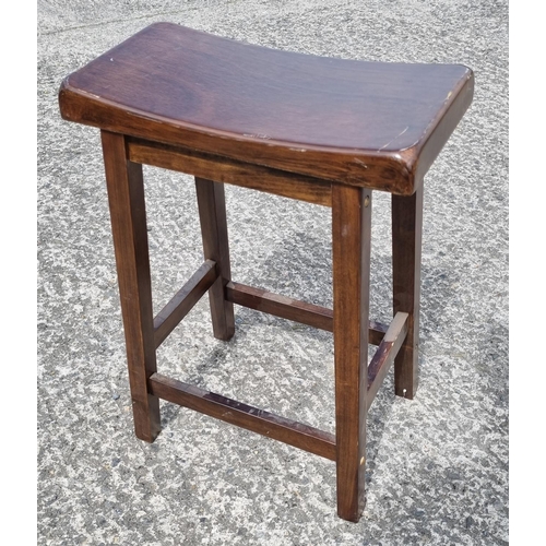 521 - A rustic timber Stool. 44 x 22 x H 61 cm approx.