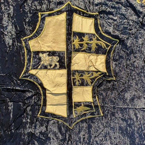 133 - A Black and Gold Velure Banner.
L 167 x W 94 cm approx.