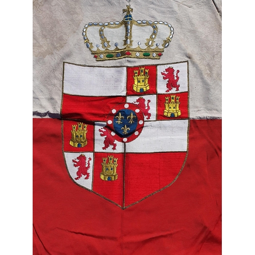 159 - A Heraldic Banner .
L 210 x W 114 cm approx.