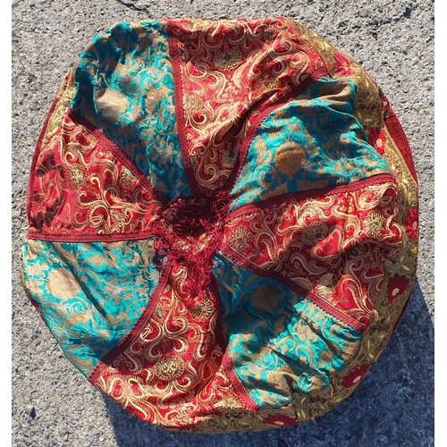 191 - A Colourful Pouffe.
H 40 x D 80 cm approx.