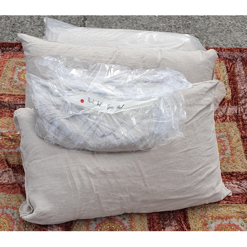 209 - A film Prop Throw along with Pillows and Sheets .
L 260 x W 205 cm approx.