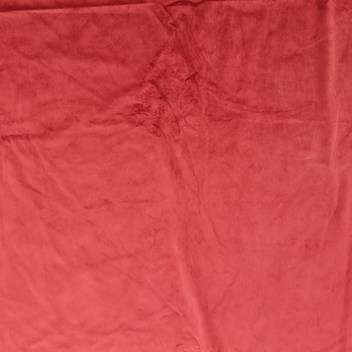 233 - A Red Velvet Canopy Cover , made of Really good quality Fabric , along with silk flags and other fab... 