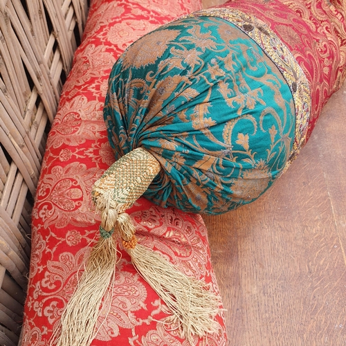 237 - 2 Moroccan Style Bolster Cushions.
Length 120 cm approx.