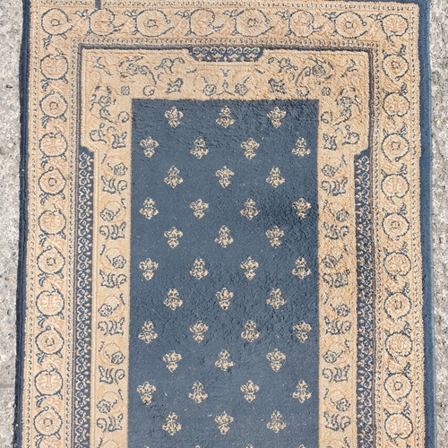 259 - A blue ground Turkish Made Runner .
L 295 x W 80 cm approx.