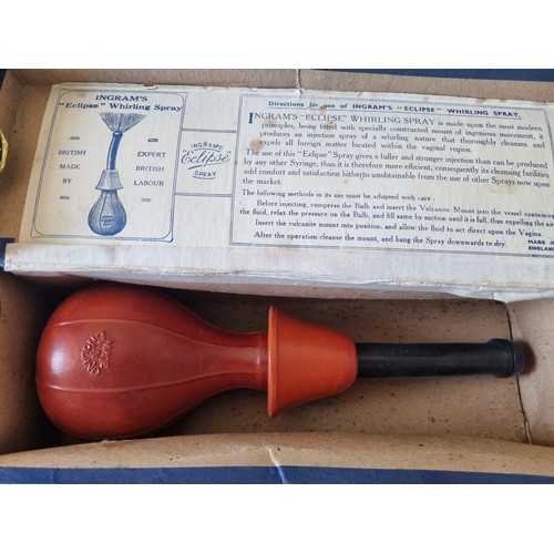 601A - A Vintage Ingram's ''Eclipse'' whirling Syringe,  (fully sterilized) in its original box.