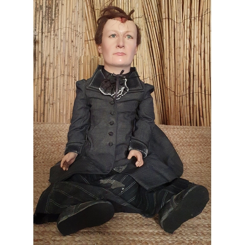 314 - Penny Dreadful's Puppet Doll Vanessa with open skull revealing her brain. Height 90 cm approx.