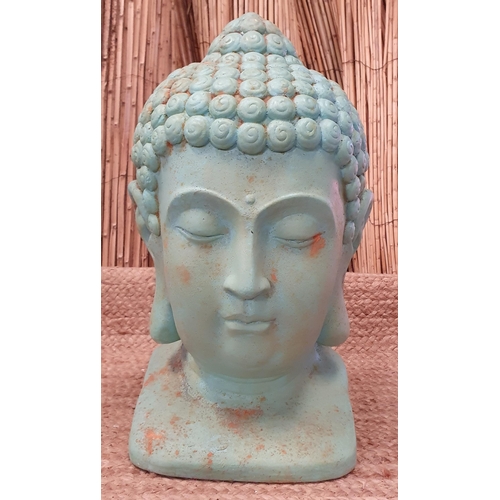 344 - A Good Porcelain Buddha Head .
H 50 cm approx.