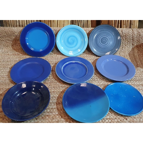 383 - A large quantity of Porcelain Plates and Bowls to include every shade of Blue Imaginable.