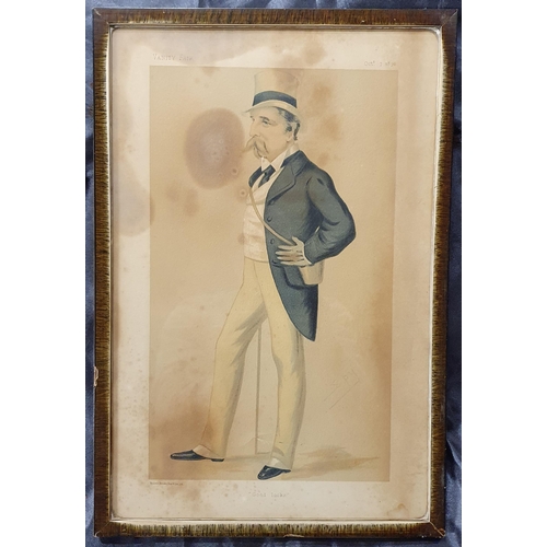 16 - Two 19th Century framed Spy Prints along with a quantity of unframed prints. 43 x 27 , 40 x 27 cm ap... 