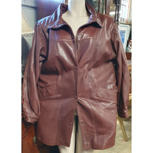 44 - A Leather Ladies Jacket.  Size S.
