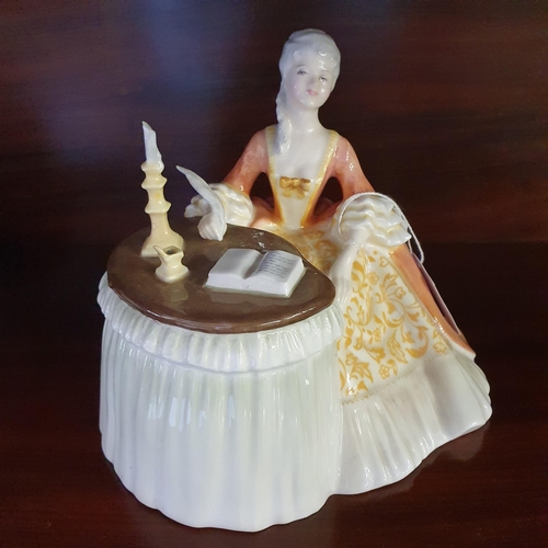62 - A Royal Doulton Figurine 'Meditation' along with a Royal Doulton Figurine 'Wistful'.