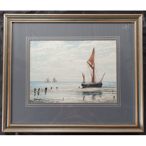86 - An early 20th Century Watercolour of sailing Ships. 25 x 34 cm approx.