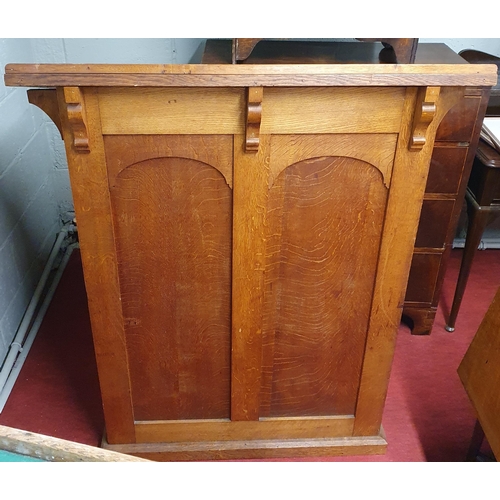 144 - A good 19th early 20th Century Oak Lectern Stand. (could be used in a restaurant). W 102 x 38 x H 12... 