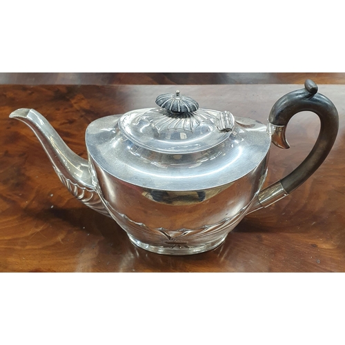 218 - A good Silver plated tea Pot.