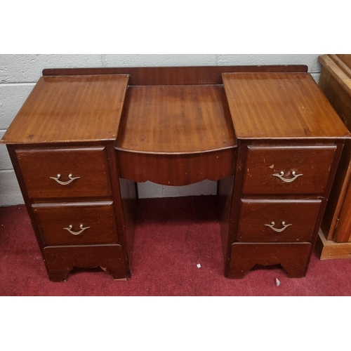 1460 - A neat Pine Kitchen Dresser along with a dressing table. H 180 x W 84 x D 37 cm approx.