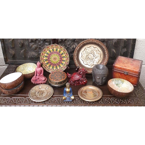 1515 - A group of Eastern Items to include Buddha's Decorative Plates, Trinket Boxes ect.