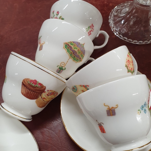 1516 - A large Group of Part Tea Sets along with a cake stand and Eclairs , Perfect for an Afternoon Tea Pa... 