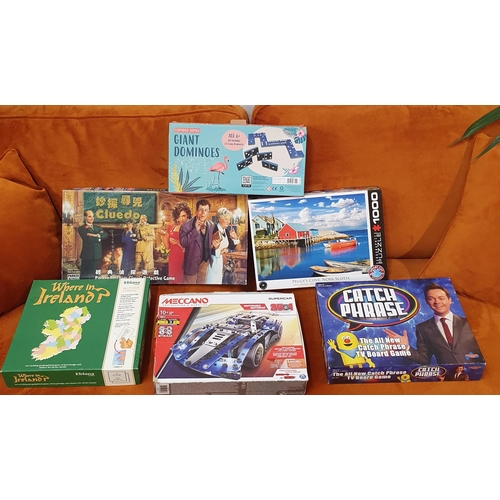 1524 - A large box of kids Board Games , Meccano , Play station 3 games ect .