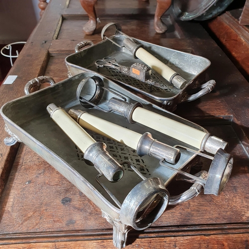 80 - A really good quantity of Silver Plate to include serving dishes, tureen, candlesticks etc.