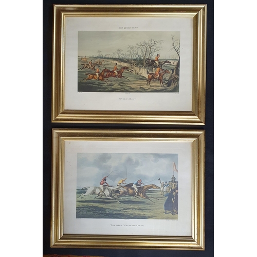 89 - A set of four 19th Century coloured Hunting Engravings.