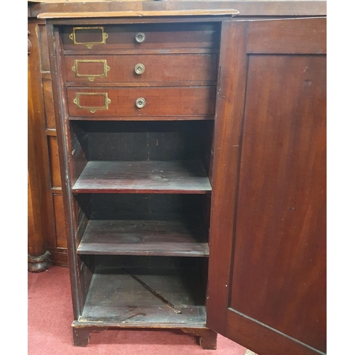 109 - A 19th century Mahogany single door Side Cabinet of narrow form. 46 x 32 x H 102 cm approx.