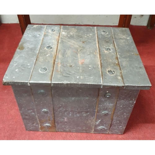 172 - An unusual late 19th early 20th Century hammered Coal Bin. 34 x 44 x H 33 cm approx.