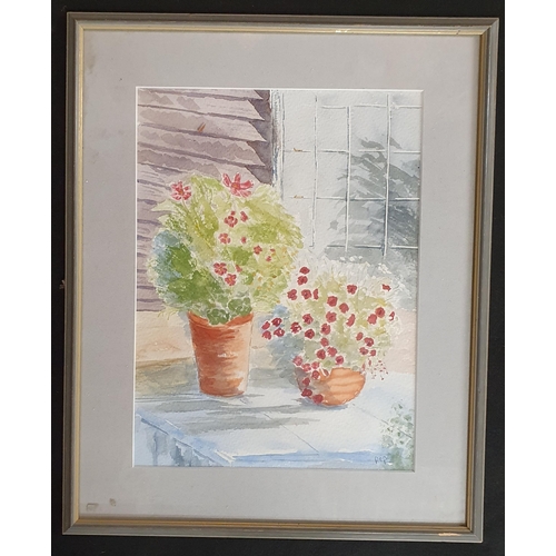 537 - Two 20th Century Watercolours still life of flowers. 33 x 24 cm approx.