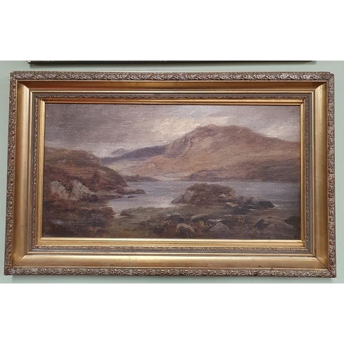 790 - Alexander Williams. A 19th Century Oil on Board of Glynn Lough near Rosapenna Co Donegal. Signed LR ... 