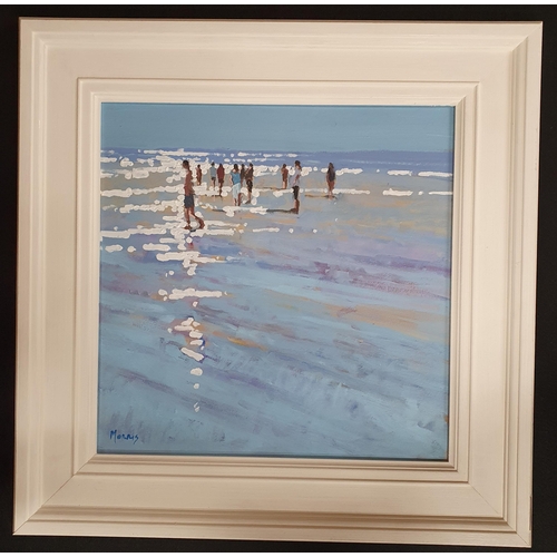 802 - John Morris. 'Summers Day'. Oil on Board. 38.1 x 38.1cm approx.