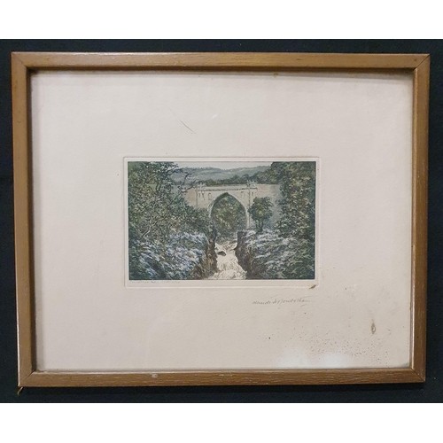 1004 - A good 19th Century coloured Print of a young Girl and Boy in a birds eye maple frame. 75 x 54 cm ap... 