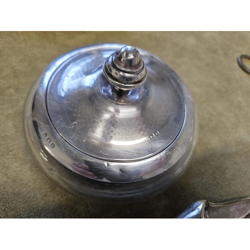 381 - A Birmingham Silver lidded Pot M.M.Co, along with a good group of Silver plate.