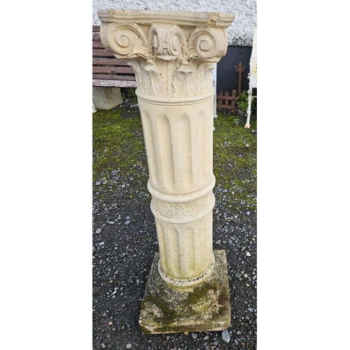 1031 - A good Stone Stand. H 84 x W 36 x D 36 cm approx.