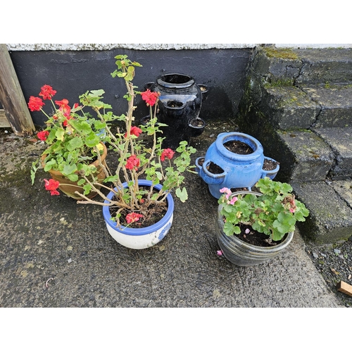 1049 - A good quantity of Pots to include two strawberry Planters.