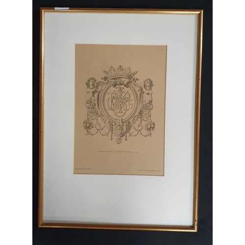 863 - A good set of four well framed Architectural Munsterbach Prints along with a set of three unframed a... 