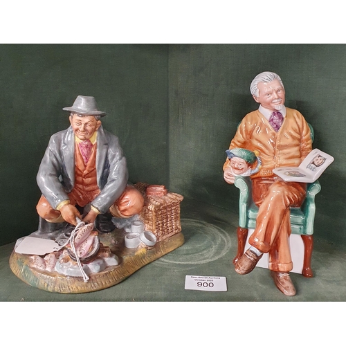 900 - Royal Doulton. Two Figural Groups 'Bon Appetit' and 'Pride and Joy'. H 16 cm approx.