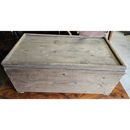 1061 - A 19th Century Pine blanket Chest.