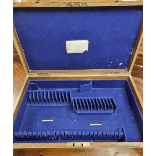 1071 - Two 19th Century cutlery Cases with fitted interiors and good lifting handles.