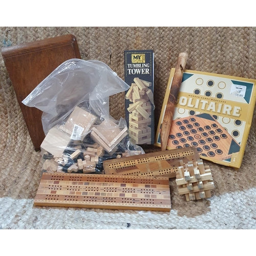 10 - A selection of wooden Games .