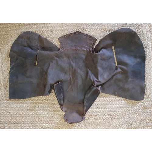 37 - A Group of 5 leather Saddles .