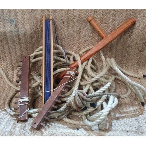 9 - A quantity of rope and wool yarn winders.
