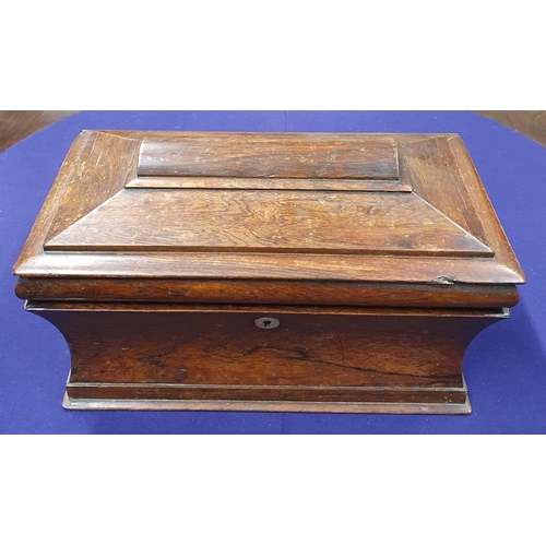 227 - A good mid 19th Century Rosewood and Veneered Tea Caddy. 37 x 20 x H 19 cm approx.