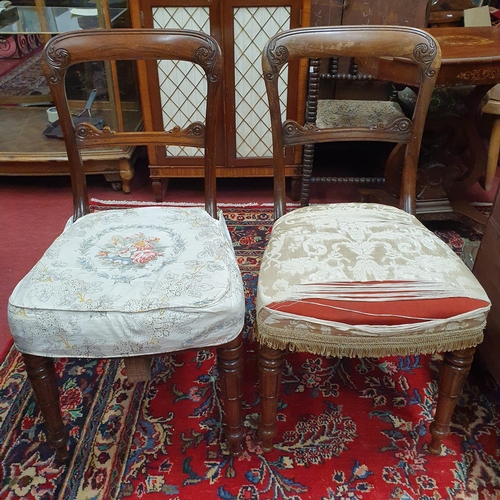 235 - A good pair of William 1Vth solid Rosewood Side Chairs. W 46 x SH 46 x BH 87 cm approx.